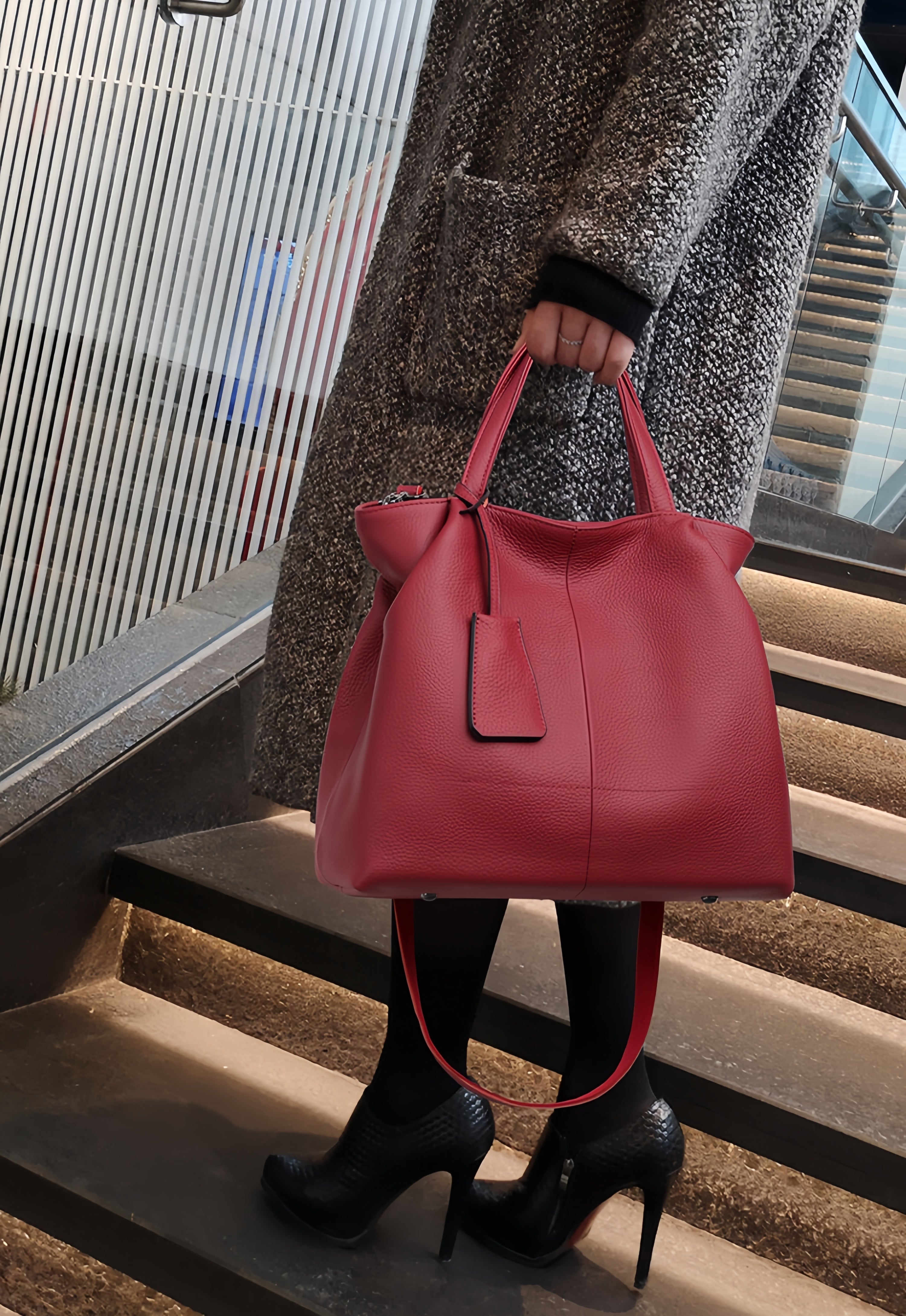 牛革 3WAY ハンドバッグ レディース 本革 ショルダーバッグ トート