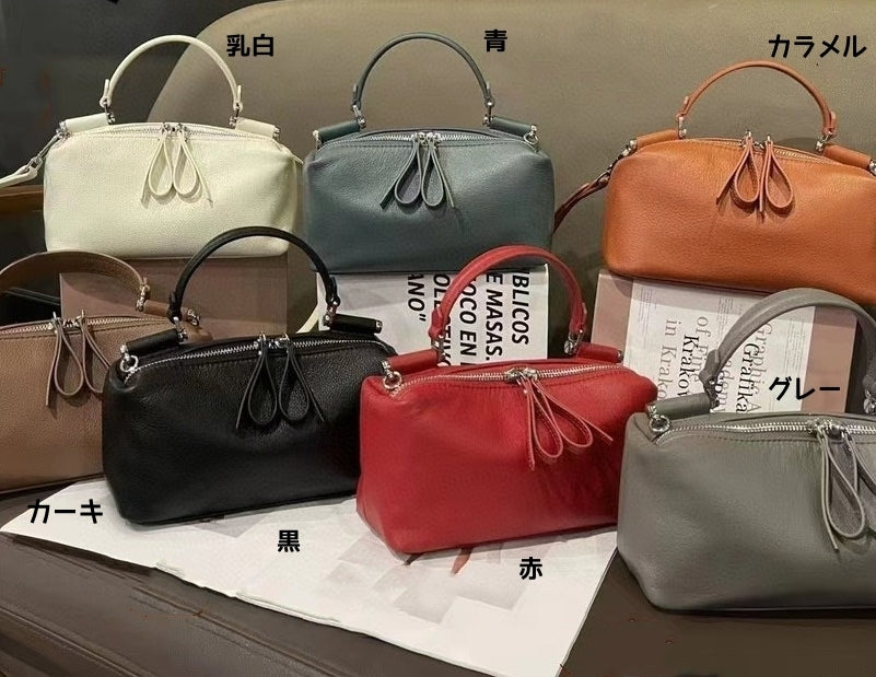 7色|牛革ハンドバッグ|牛革ショルダーバッグ|ボストンバッグ