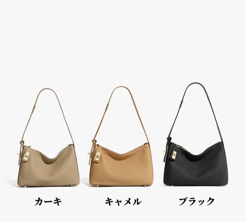 本革|2WAY レザーハンドバッグ（全3色）｜エレガントな通勤牛革バッグ