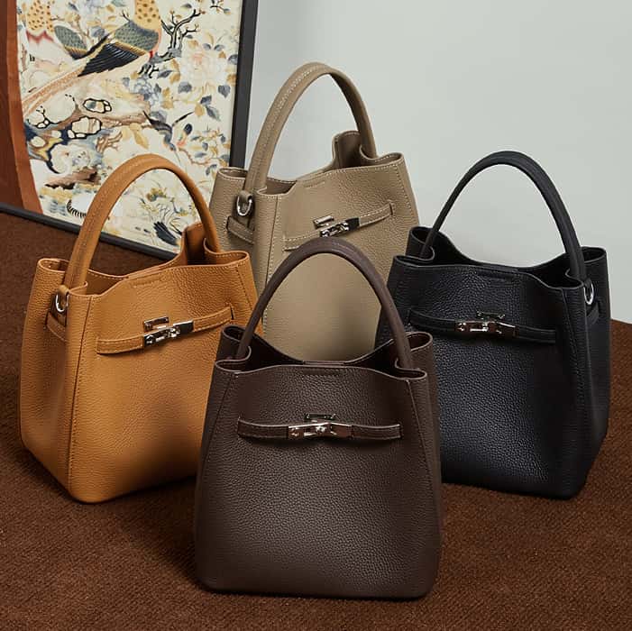 3WAY レザーハンドバッグ（全4色）|収納袋付き