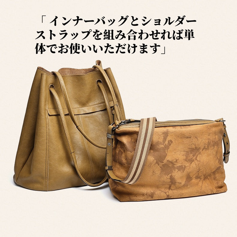 レザー トートバッグ|本革 2WAYショルダーバッグ