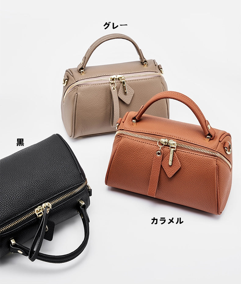 グレー|黒|キャメル|3WAY|牛革ハンドバッグ|牛革ショルダーバッグ