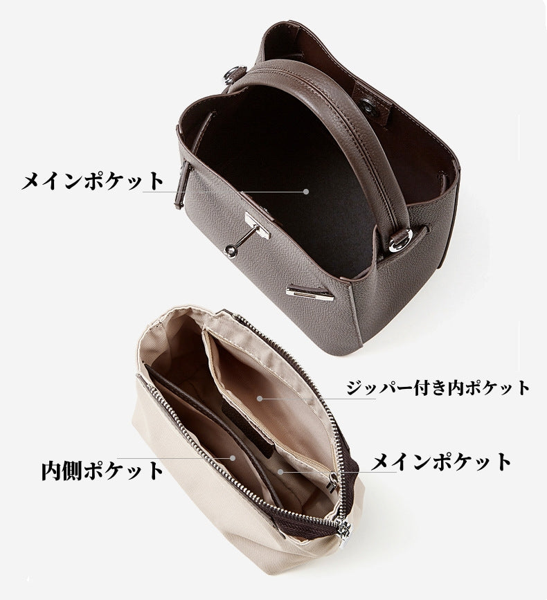 3WAY レザーハンドバッグ（全4色）|収納袋付き