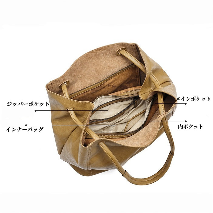レザー トートバッグ|本革 2WAYショルダーバッグ