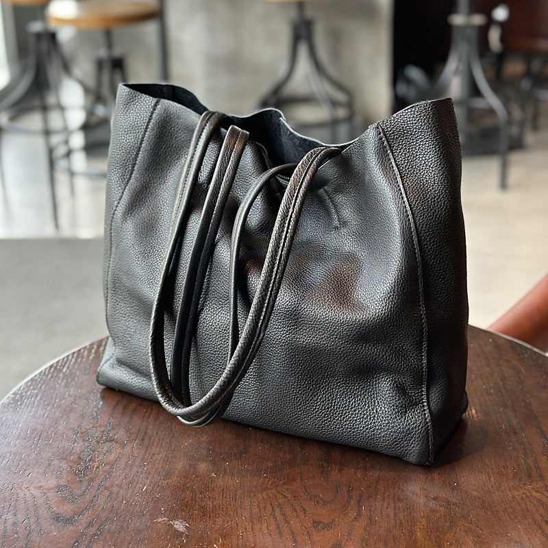 茶|黒|緑|牛革トートバッグ|牛革肩掛けバッグ|ビジネスバッグA4 サイズに対応