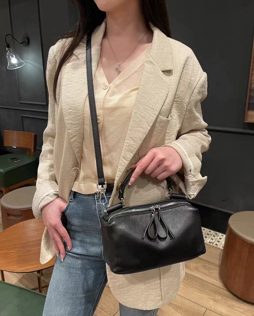 7色|牛革ハンドバッグ|牛革ショルダーバッグ|ボストンバッグ