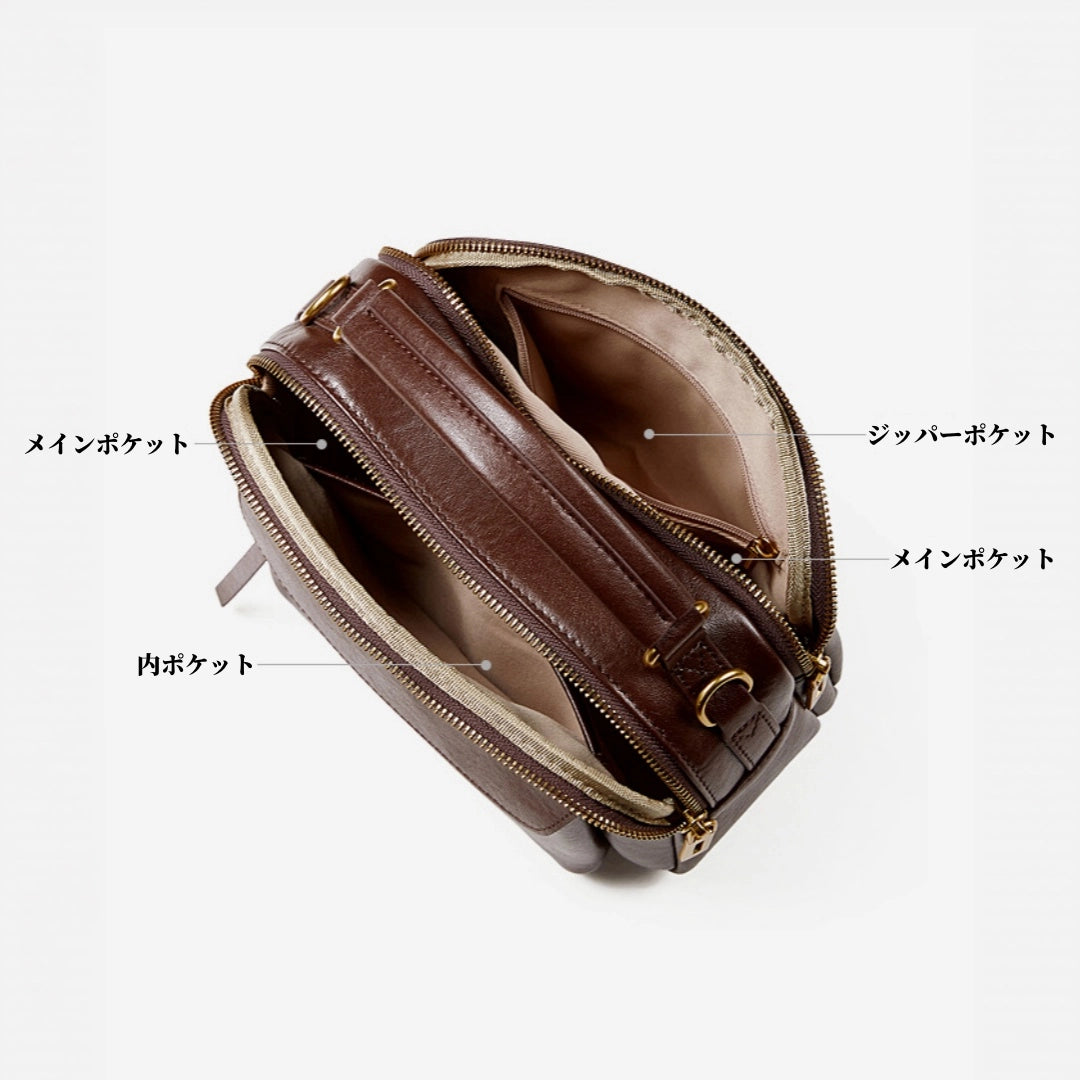 【全4色展開】本革 3WAY|ミニボストンバッグ|レディース ハンド |ショルダー|通勤|デイリー|高級感本革バッグ
