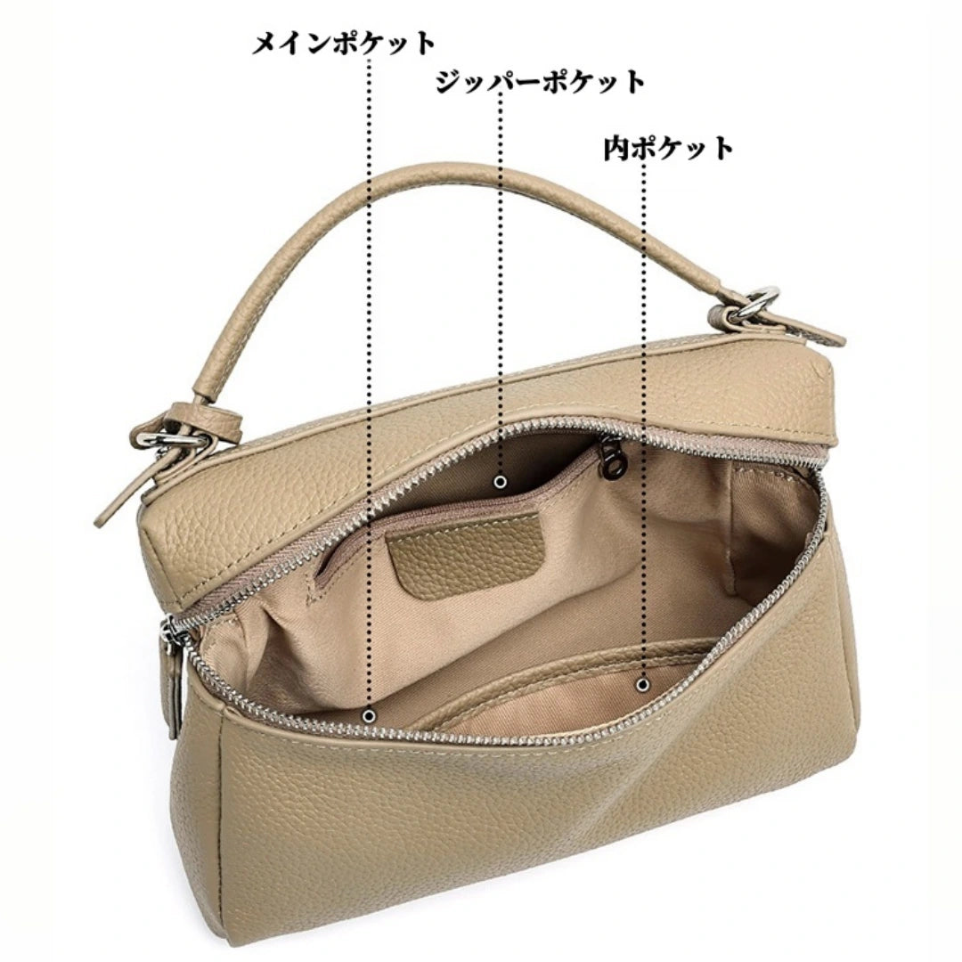 3WAY|レザーハンドバッグ|本革斜ショルダーバッグ|全4色展開