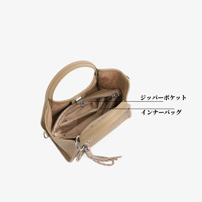 本革3wayハンドバッグ|牛革ショルダー 斜めがけ|全3色展開