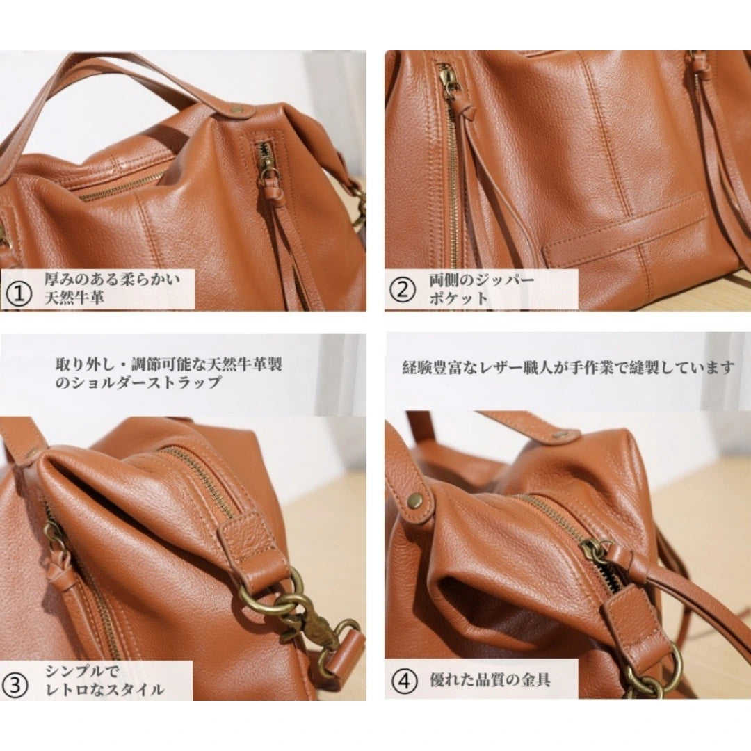 3WAY|本革ショルダーバッグ|牛革ハンドバッグ|レディース|本革 斜め掛け大容量|全3色展開|通勤|デート|短期旅行に最適