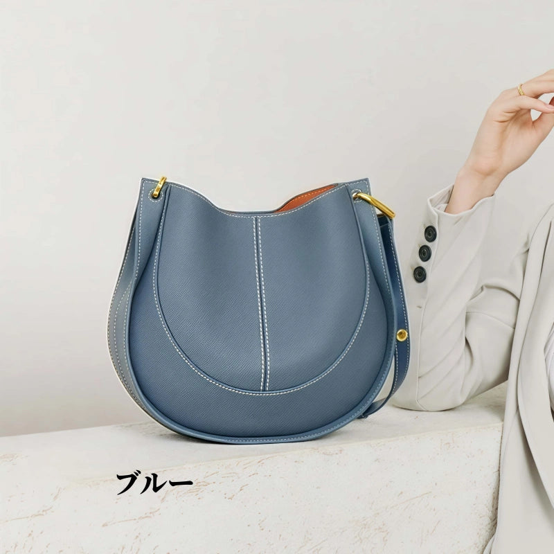 本革ショルダーバッグ|牛革ハンドバッグ|シンプルヴィンテージ|4色展開