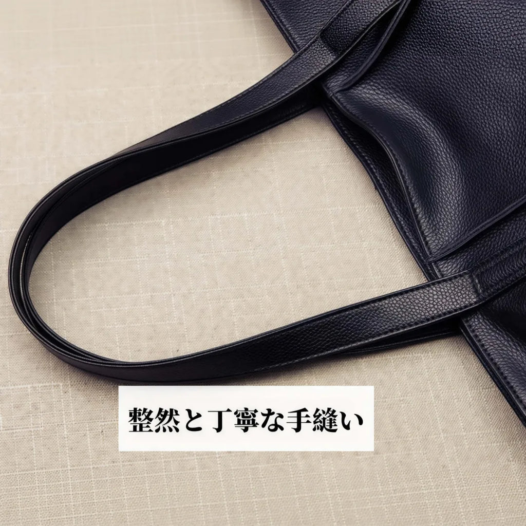 本革3WAYトートバッグ|牛革ハンドバッグ|レディース|ブラック|A4 対応