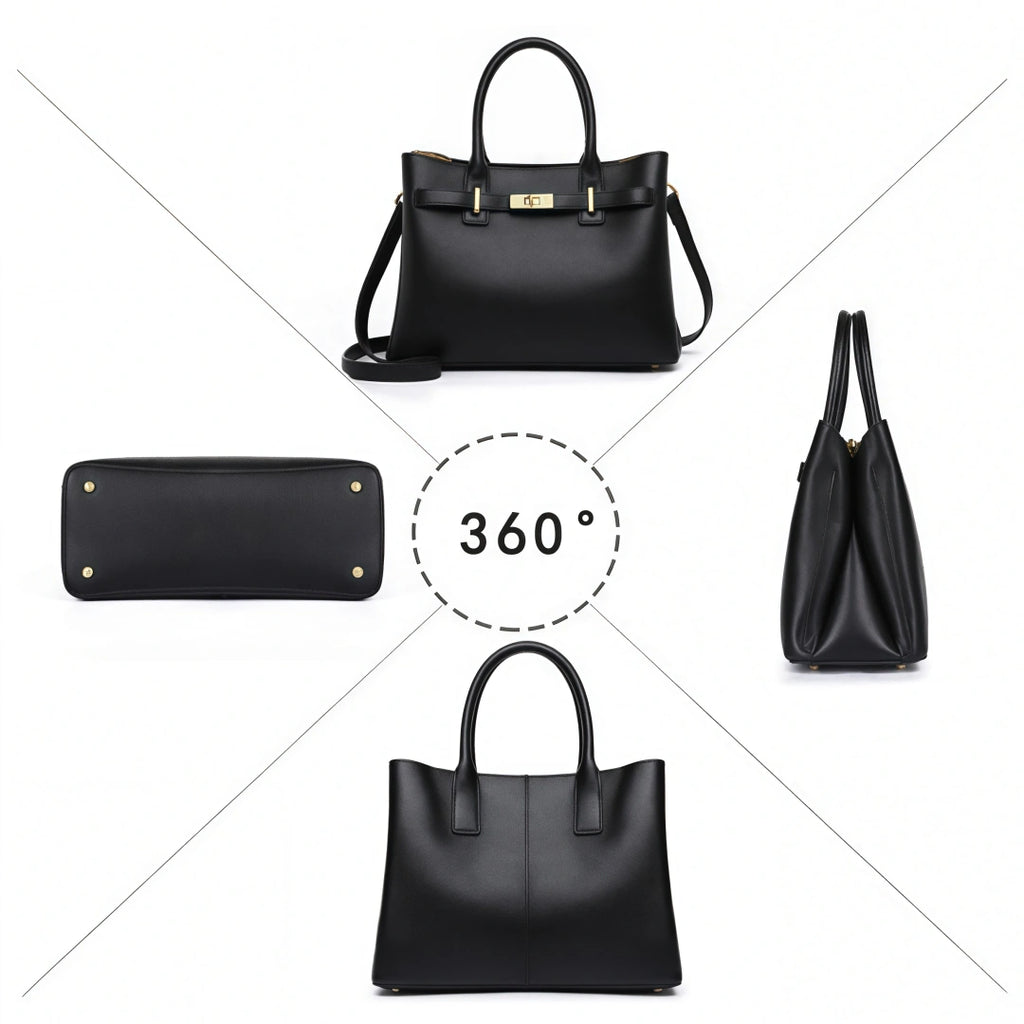本革3WAYレザービジネスバッグ|トートバッグ｜牛革ハンドバッグ|通勤|A4収納可能