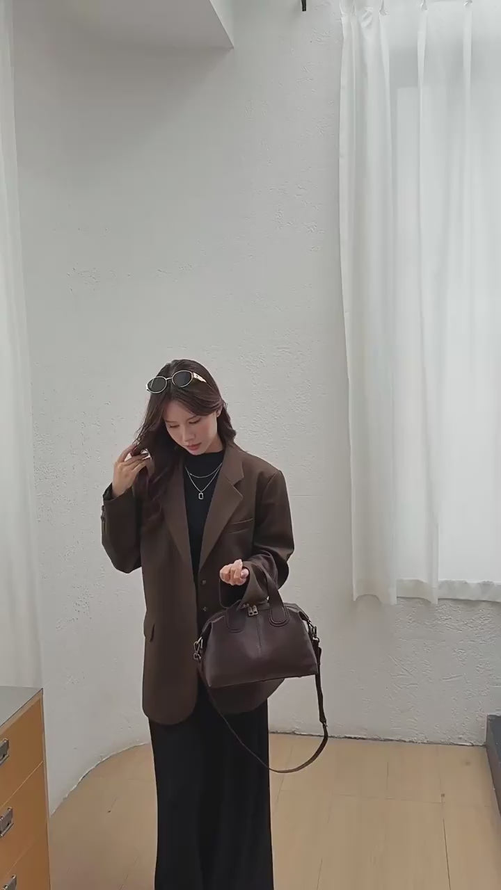 本革ハンドバッグ|3way牛革斜め掛けショルダーバッグ|軽量|全5色展開